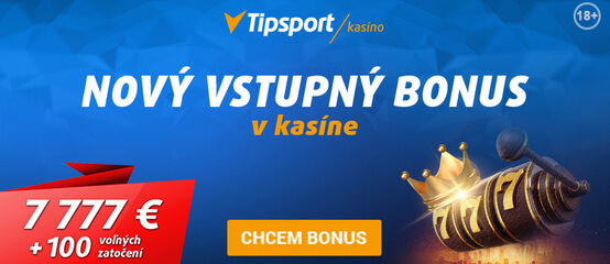 Tipsport bonus 7777 Eur a 100 free spinov