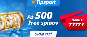 Vstupný bonus 500 free spinov v Tipsporte Vstupný bonus 500 free spinov v Tipsporte
