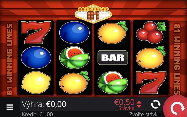 Automat Multiplay 81 za peniaze v Tipsport casine