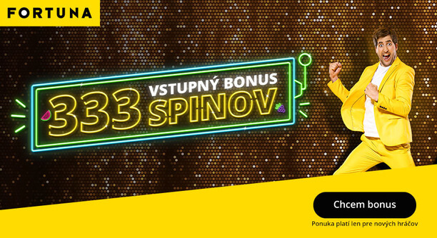 Fortuna bonus - 333 spinov pre casino hráčov