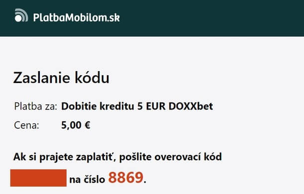 Doxxbet sms vklad