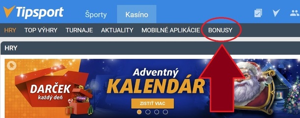 Aktivácia Tipsport bonusu