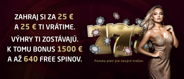 Vstupný bonus Synot Tip online casina