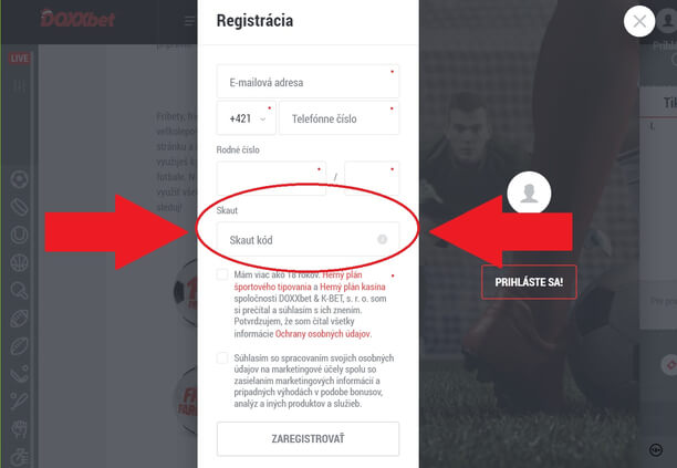 Ako použiť Doxxbet Skaut kód