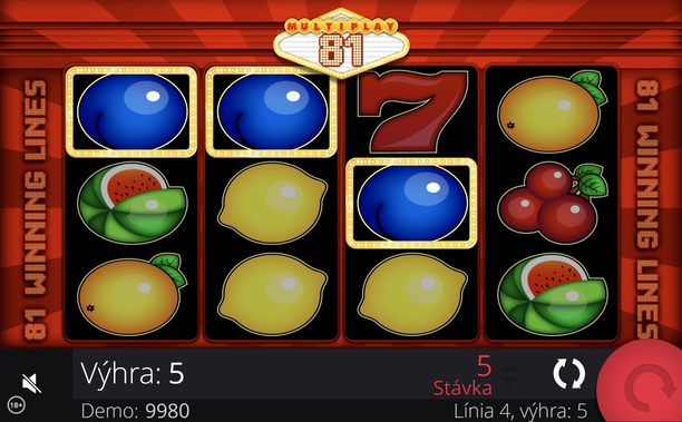 Multiplay 81 v iFortuna casino SK