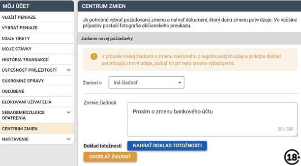 Tipsport Centrum zmien