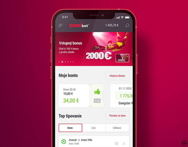 Doxxbet mobilná aplikácia pre casino i kurzové stávky