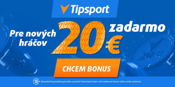 Tipsport bonus 20 €