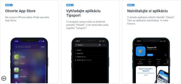 Tipsport aplikácia iOS