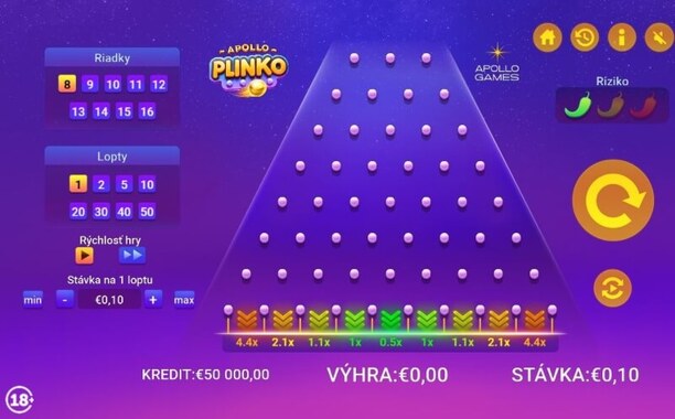Apollo Games Plinko v DOXXbete